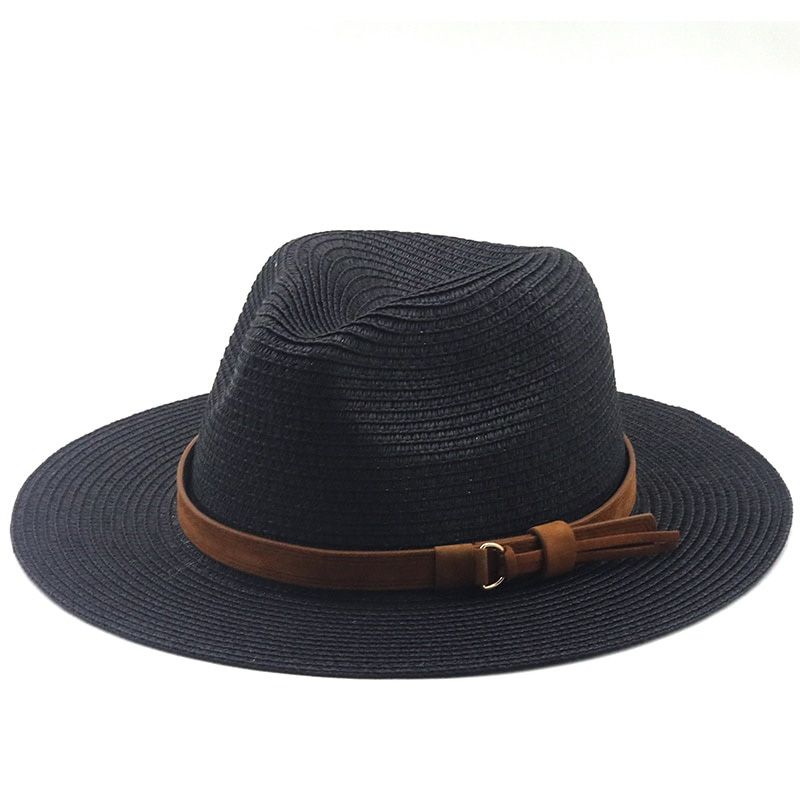 Panama Hat Summer Sun Hats For Women Men Beach Straw Hat Fashion UV Sun Protection Travel Cap Chapeu Feminino