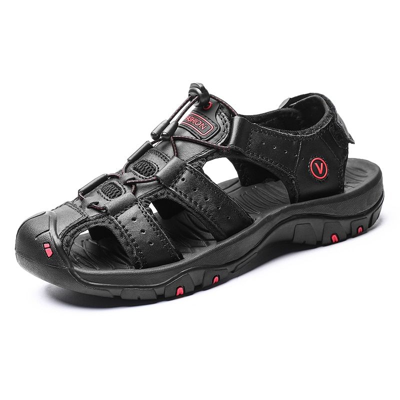 Classic Men's Sandals Summer Soft Sandals Comfortable Mens Shoes  Leather Sandals Big Size Soft Outdoor Casual Shoes Men