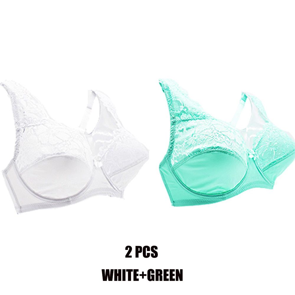 2 Pcs Set Women  Lace Bras Unlined Perspective Brassiere Plus Size Bras Underwire Embroidery Bralette Boobs Female Lingerie