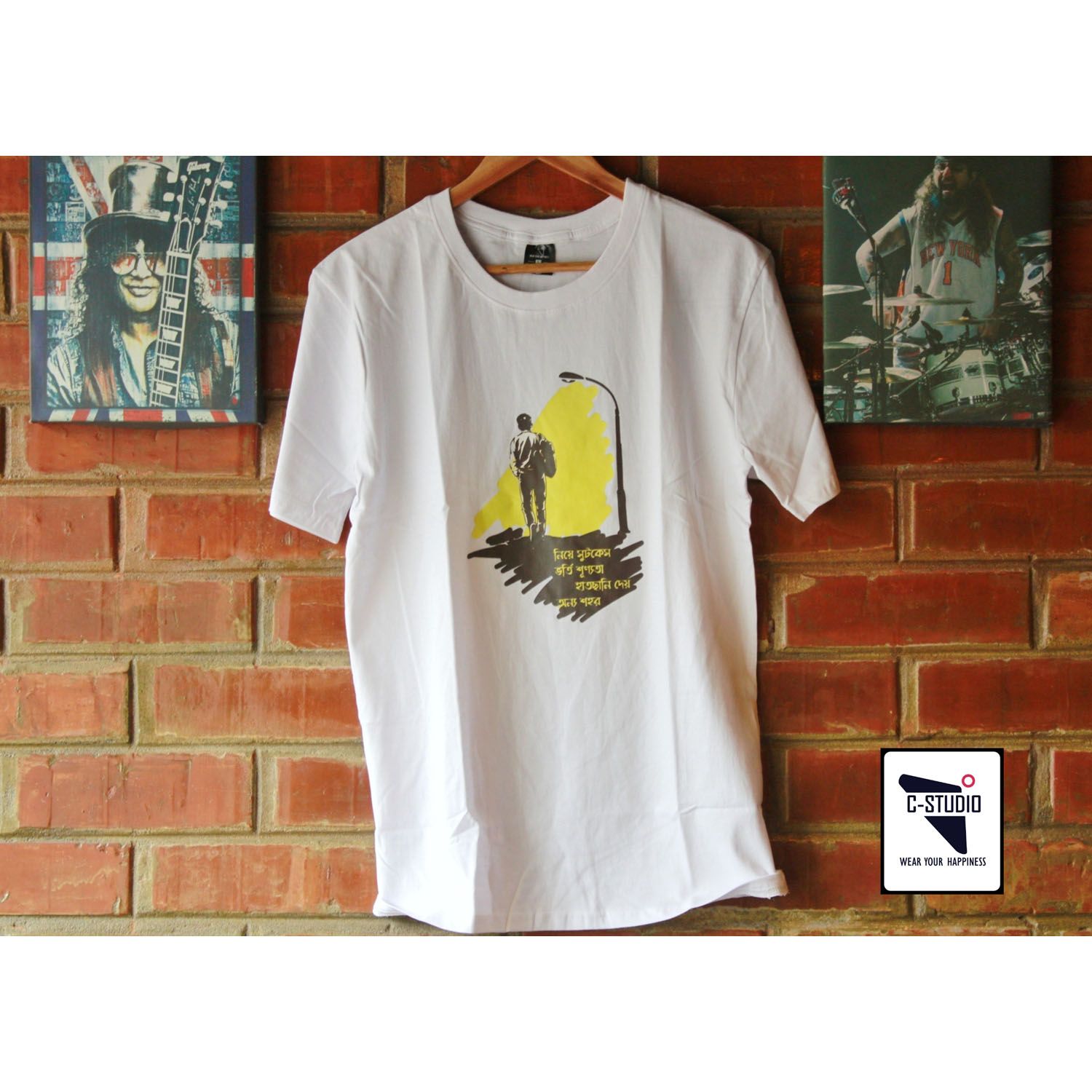 Summer Printed T-shirt For Men - White