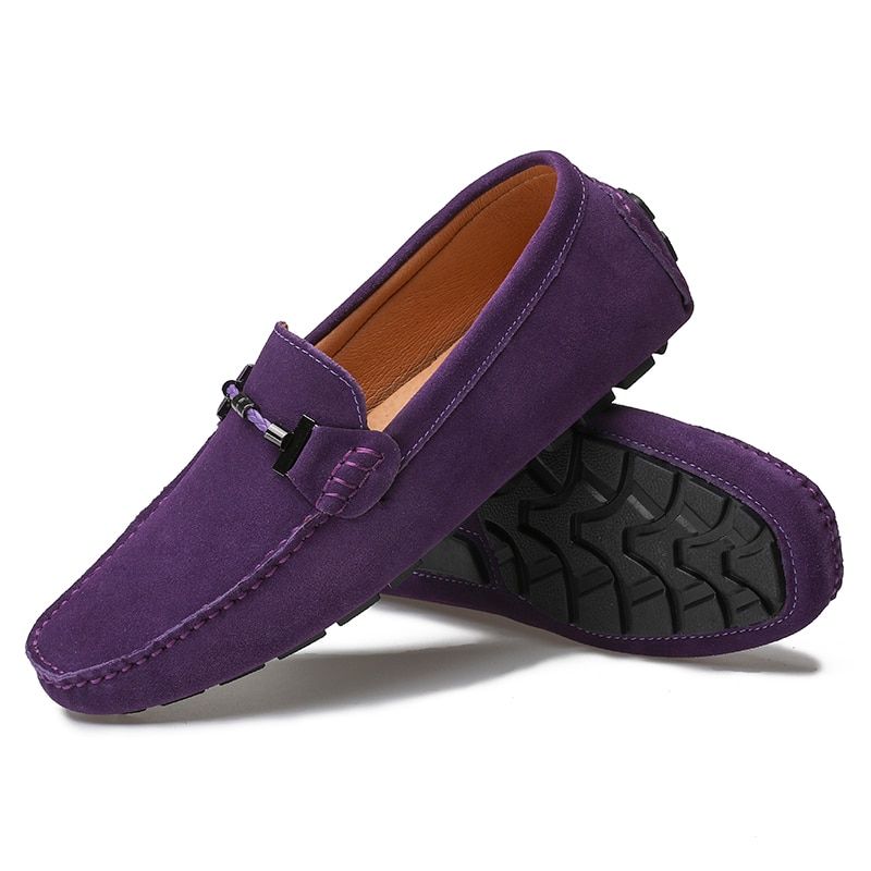 Red Loafers Men Casual Flat Light Fashion Trend Moccasins Slip On Driving Shoes Leather Big Size 38-49