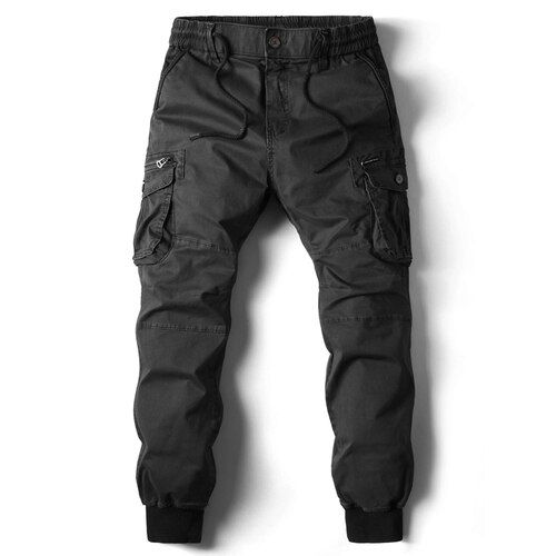 American style  overalls men's fashion brand loose Leggings men's casual sports Harem Pants multi bag trouser