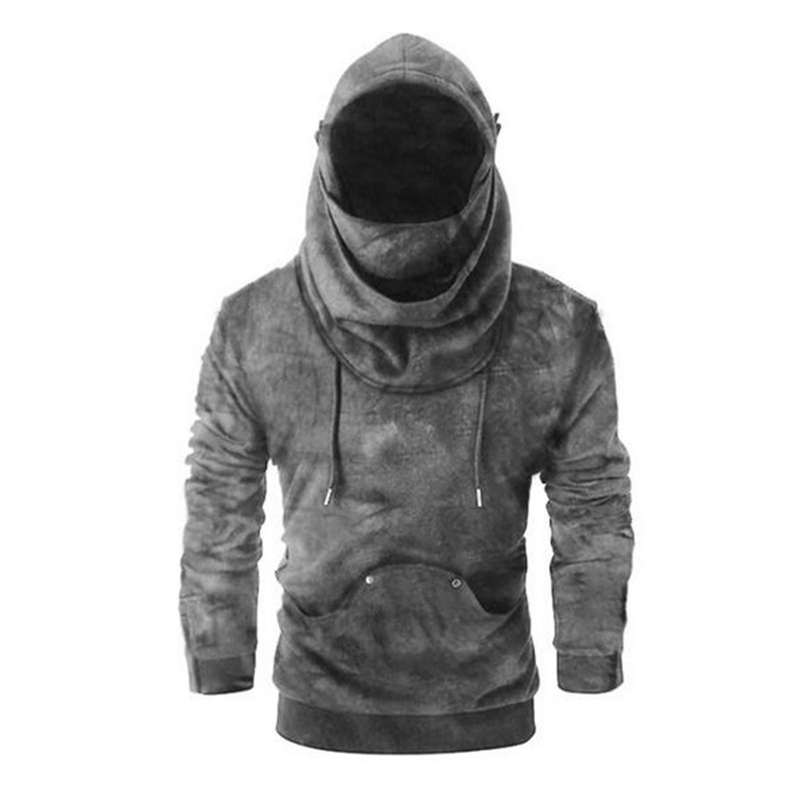 Pullover Hoodie 3D Cutting Hooded Stretchy Men Sweatshirt
