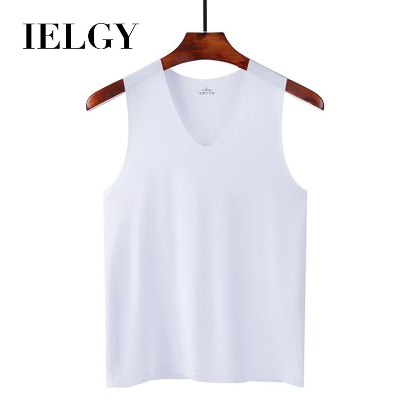 IELGY Men's breathable ice silk vest sports fitness quick-drying
