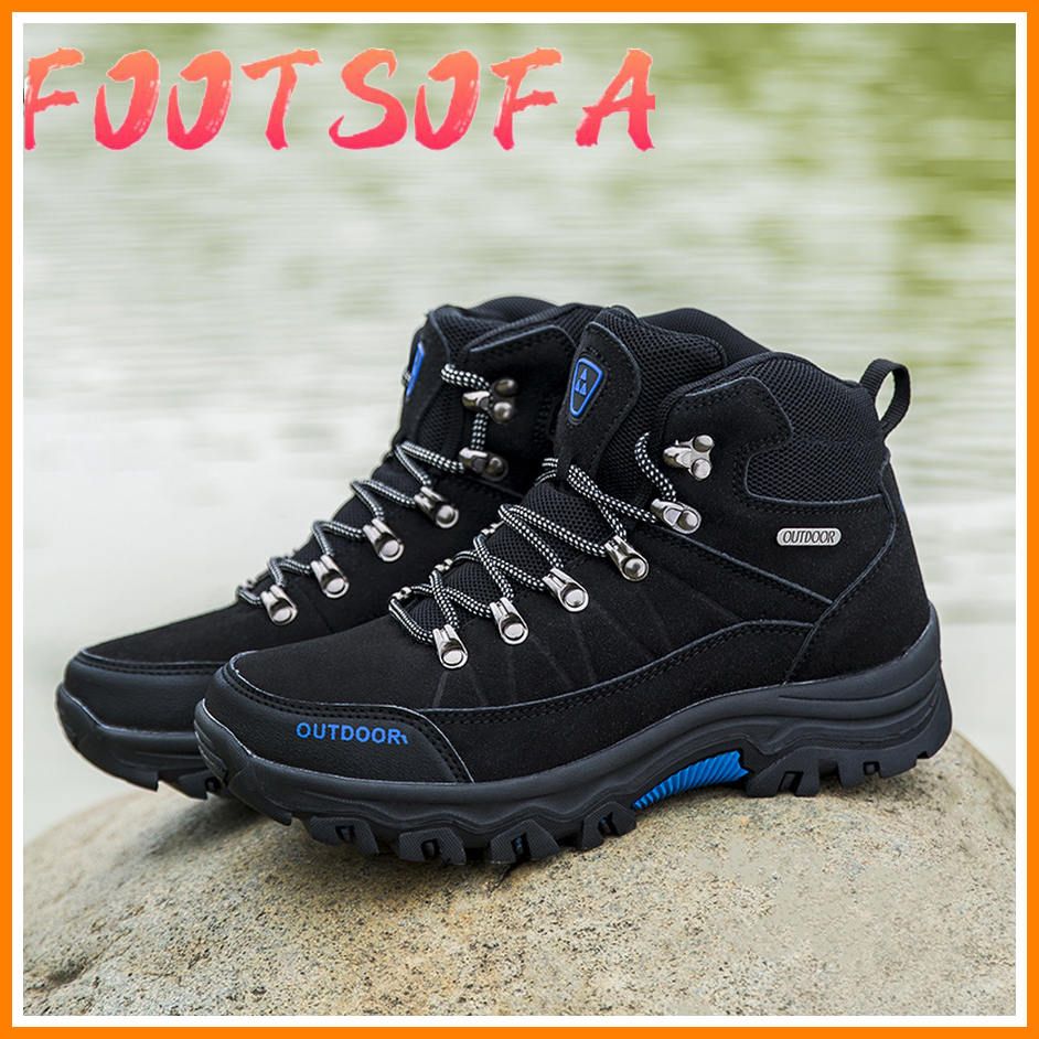 Plus Size 46 Hiking Shoes Men High Ankle Rock Climbing Boots Outdoor Military Tactical Boots Black Botas Tacticas Militares