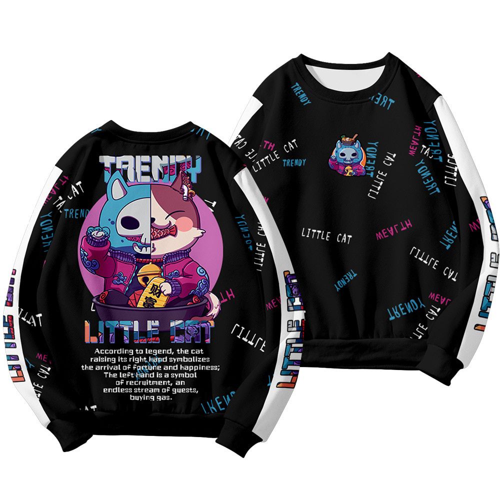 Sweatshirt Men Hoodies Casual Pullovers Autumn Winter Skeleton Astronaut Plus Size 6XL Clothes