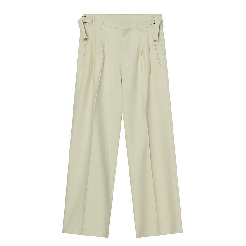 IEFB Men's Clothing 2022 Spring New Korean Trendy Loose Straight Suit Pants Solid Color Wide Leg Trousers For Men Vintage 9Y6433