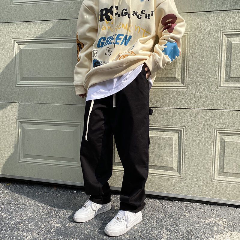 Harajuku Cargo Pants women Y2k ins style overalls tide brand loose personality pants handsome all-match casual trousers
