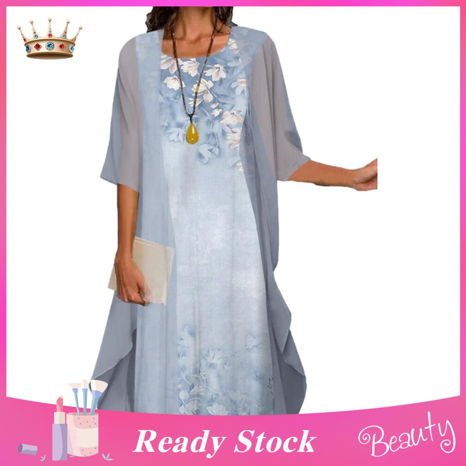Office Lady Cardigan Dress 3/4 Sleeve Vintage Chiffondi Dress Set