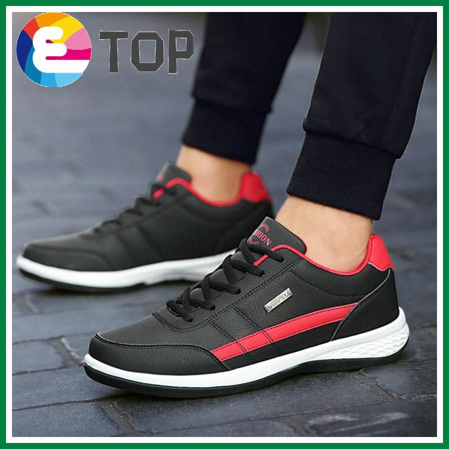 Men's Fashion Leather Casual Sneakers Sports Running Shoes
