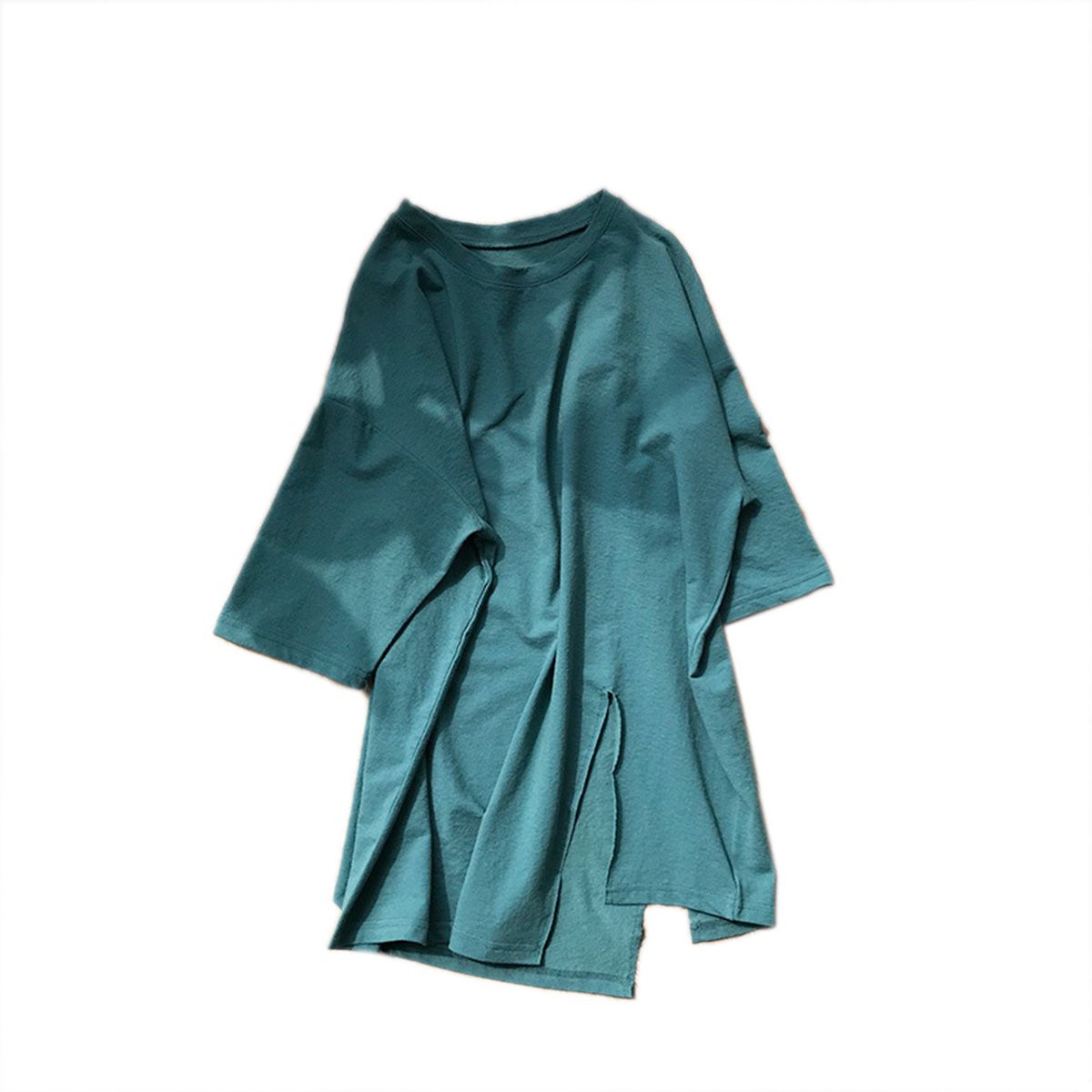 New Summer Women Clothes Irregular T-shirt Fashion Split Side Pullover Casual Base Shirt