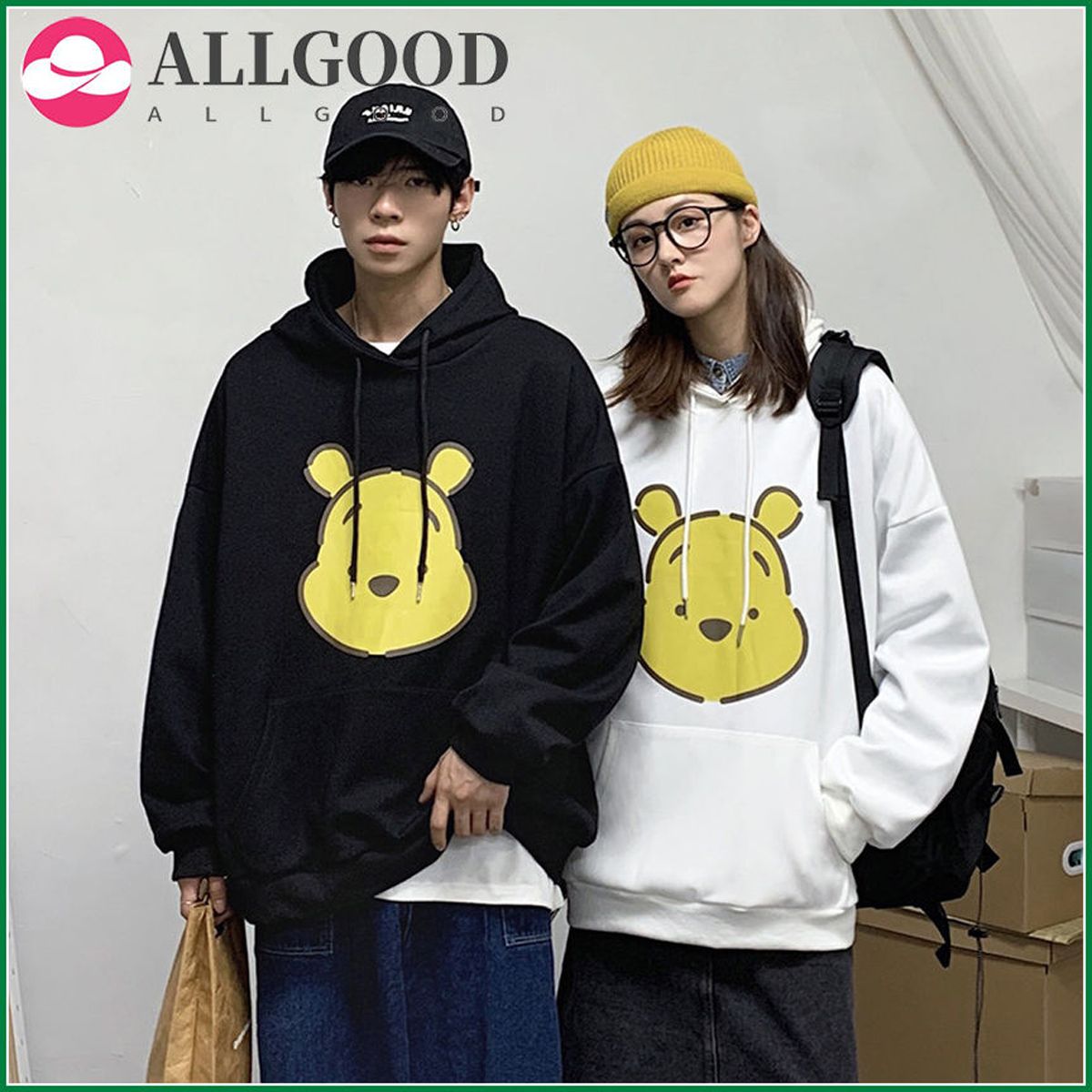 Women Autumn Spring Long Sleeve Hooded Hoodies Draw Cord Hoody Cartoon Outwear Cotton Thicken Warm Pullover Sweatershirt Coat