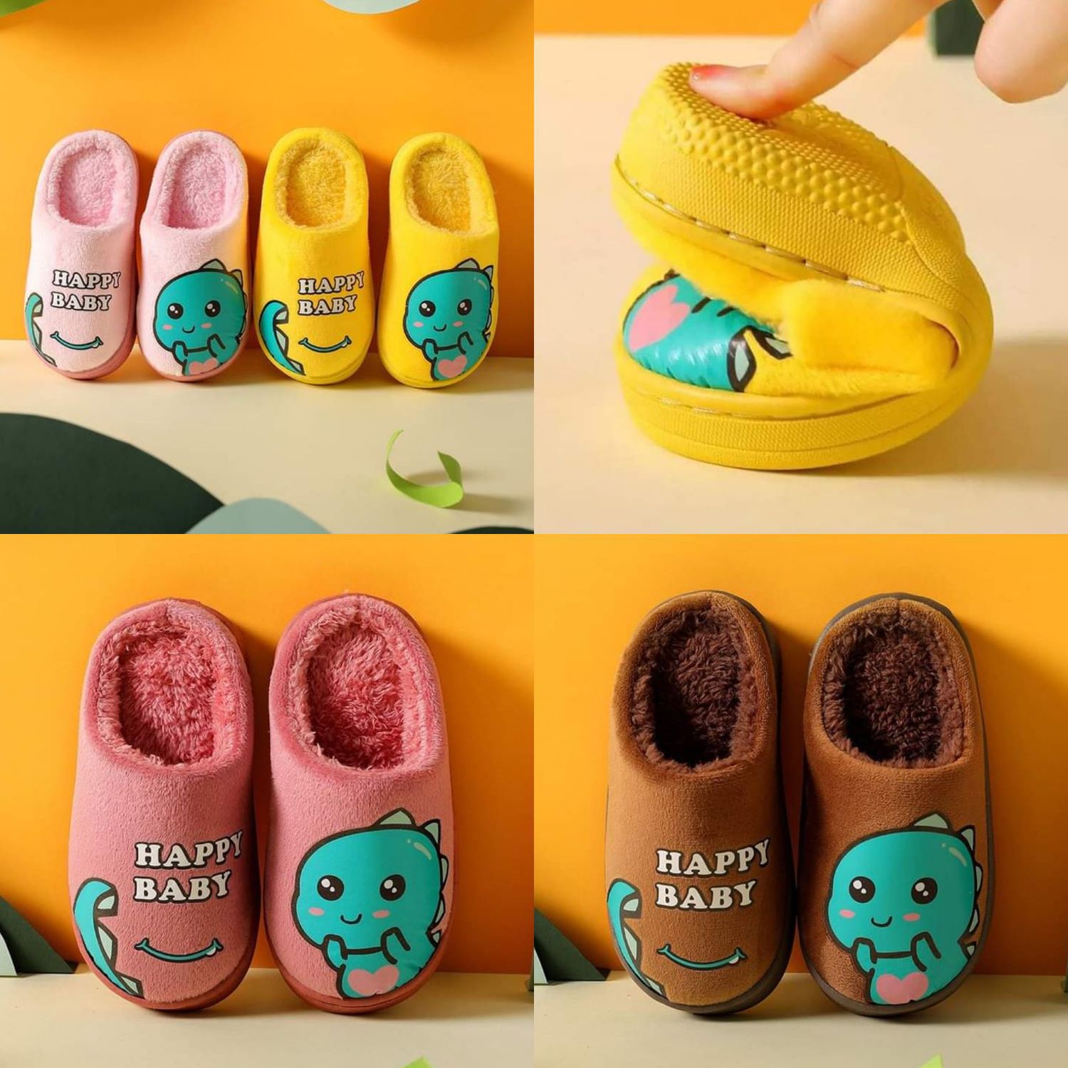 24-34 Size Cute Winter Warm Slipper for Unisex kids, cute animal cartoon print indoor slippers Soft & Comfortable Winter Slipper Unisex