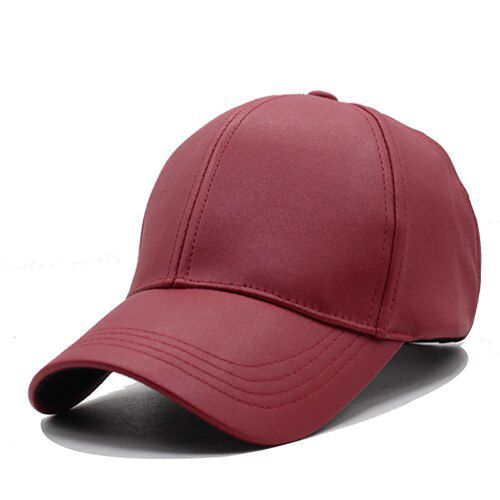 Men Baseball Cap Leather Snapback Caps Casquette Brand Adjustable Bone PU Hats For Men Dad Winter Baseball Caps