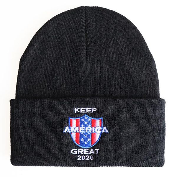 Trump Beanies Casual keep America great Embroidery Knitted Winter Hat Women Bonnet Caps for President 2020