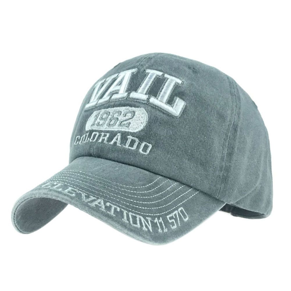Yfashion Unisex Fashion Casual Baseball Cap Casquette Embroidery VAIL 1962 Hat Outdoor Sunhat