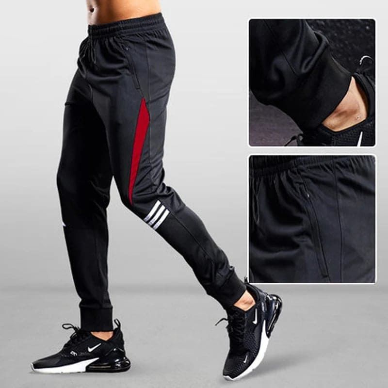 Black and Red Cotton Trouser  for Man - Trouser - Joggers For Men