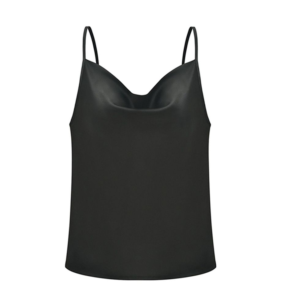 New Basic Cami Strappy Tank Tops Loose Casual Sleeveless Shirts Blouses Solid Color Camisole Crop Top Sl