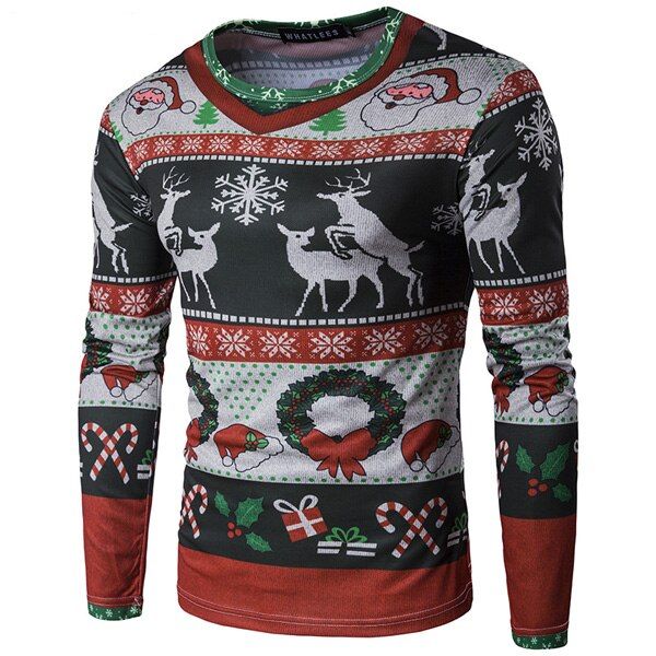Fake Two Pieces 3D Christmas Print Men T Shirt 2022 Santa Claus Tee Shirt Homme Harajuku  Hop Funny Camisetas Slim Top Tees