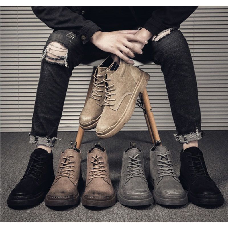 Trendy Mens British Style Ankle Boot For Winter 2021