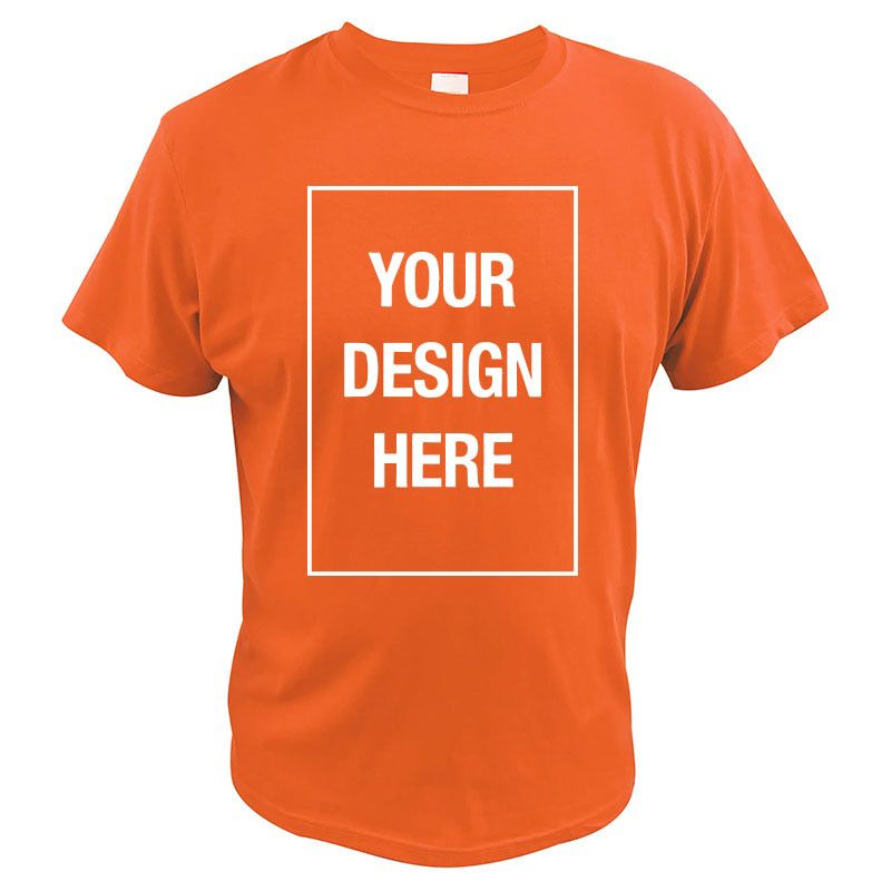 100% Natural Cotton Custom T Shirt DIY Graphic Or Text Logo Add Your Design Tshirt Soft High Quality Short Sleeve Camisetas