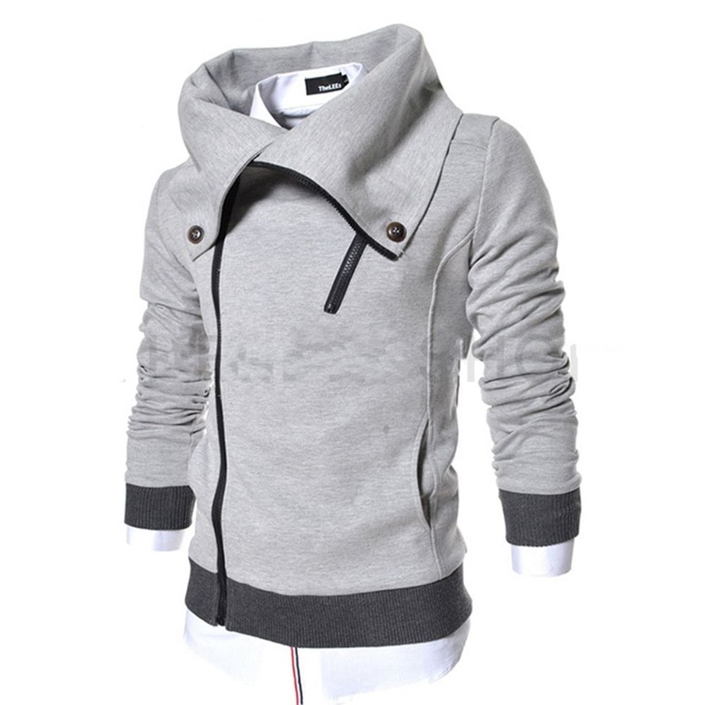 Zogaa Hoodies Men Brand Male Long Sleeve Solid Color Hooded Sweatshirt Men Zipper Black Big Size Poleron Autumn Sweatshirts