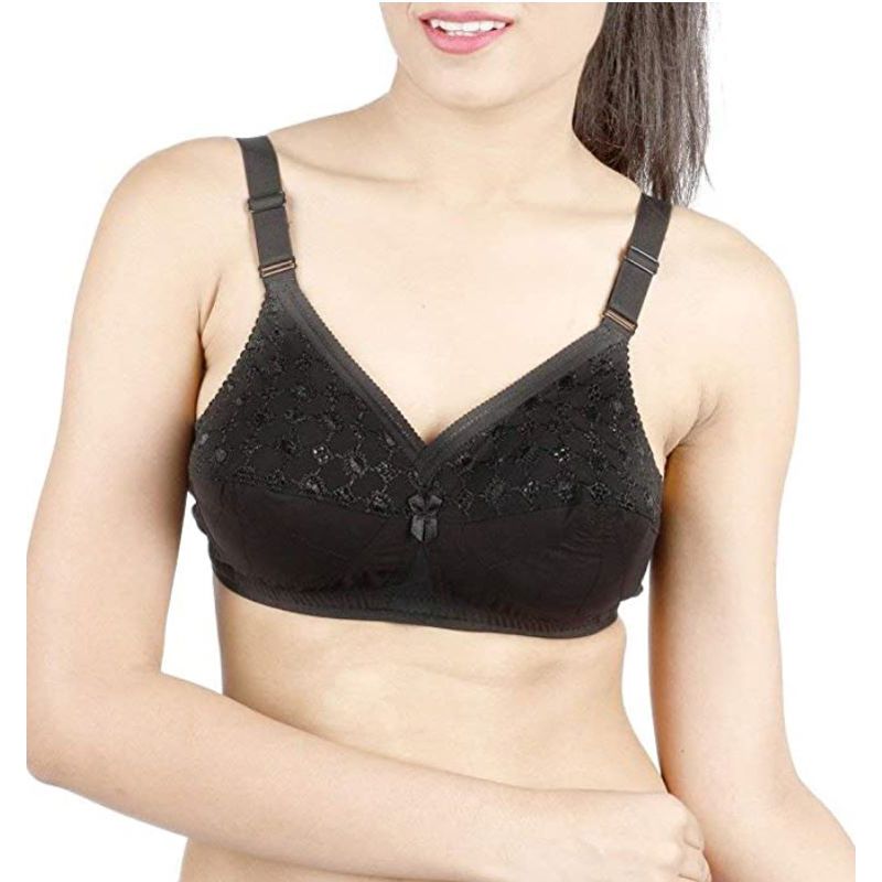 Juliet Women Cotton Non Padded Regular Bra - Indian Blac 42