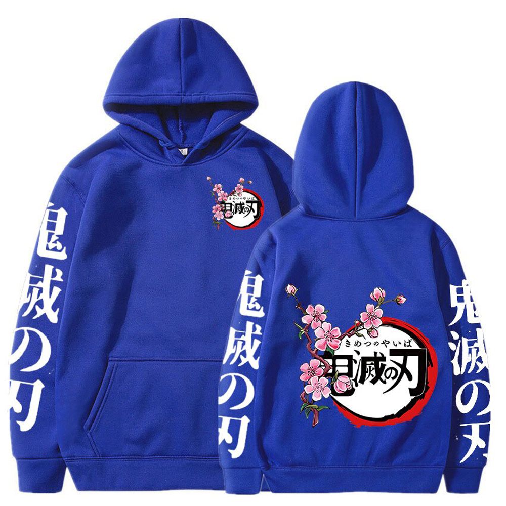 Demon Slayer Anime Graphics Print Hoodie Long Sleeve Pullovers Casual Fashion Tops Unisex Clothes Kimetsu No Yaiba Sweatshirts
