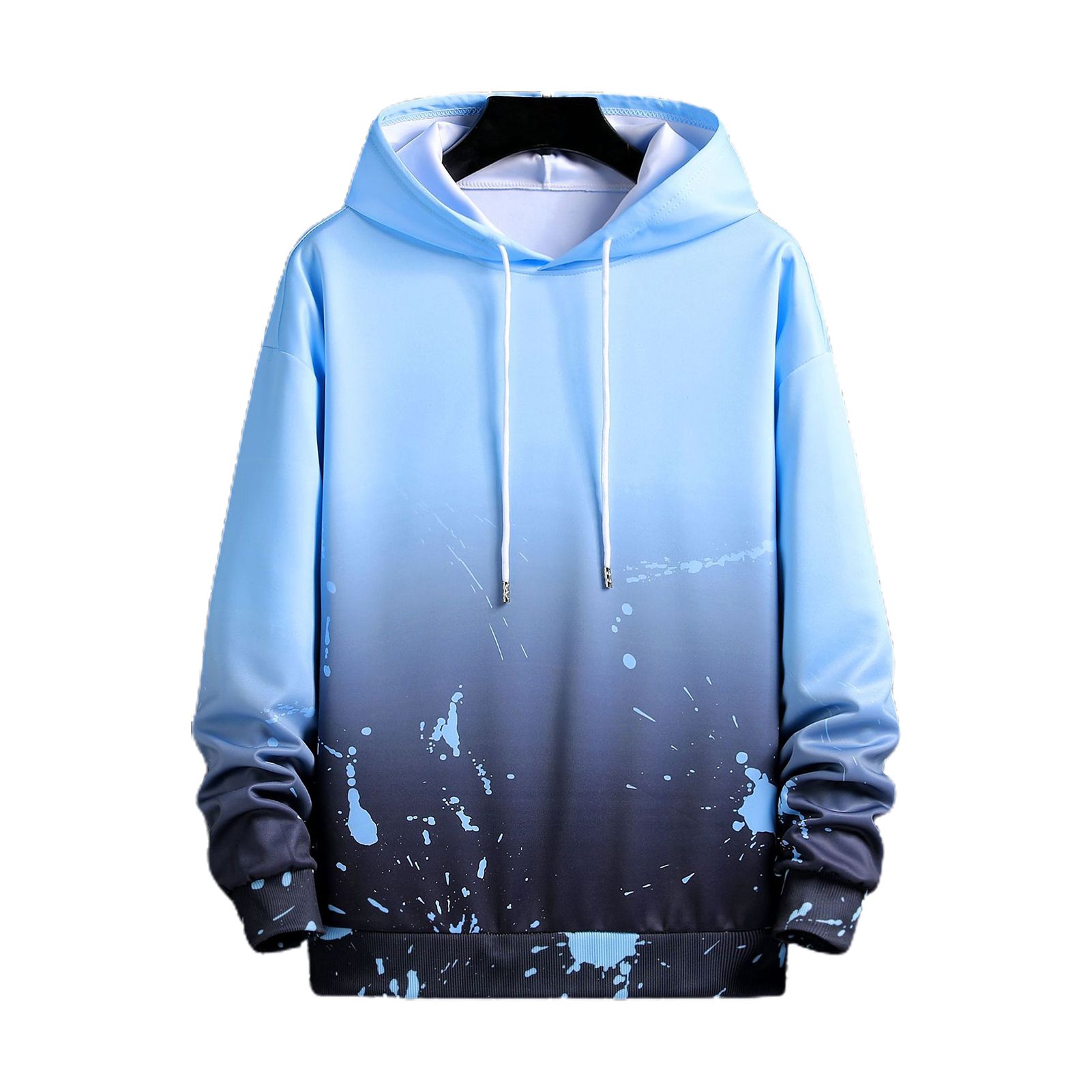 Men Pullover Soft Loose Patchwork Pattern Men Pullover Top