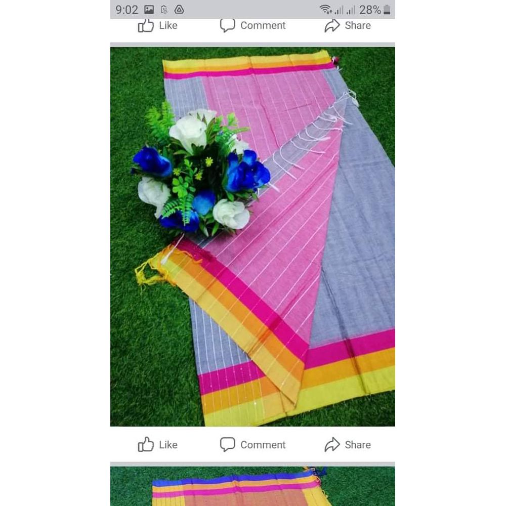 Exclusive Multicolor Cotton Saree for Women