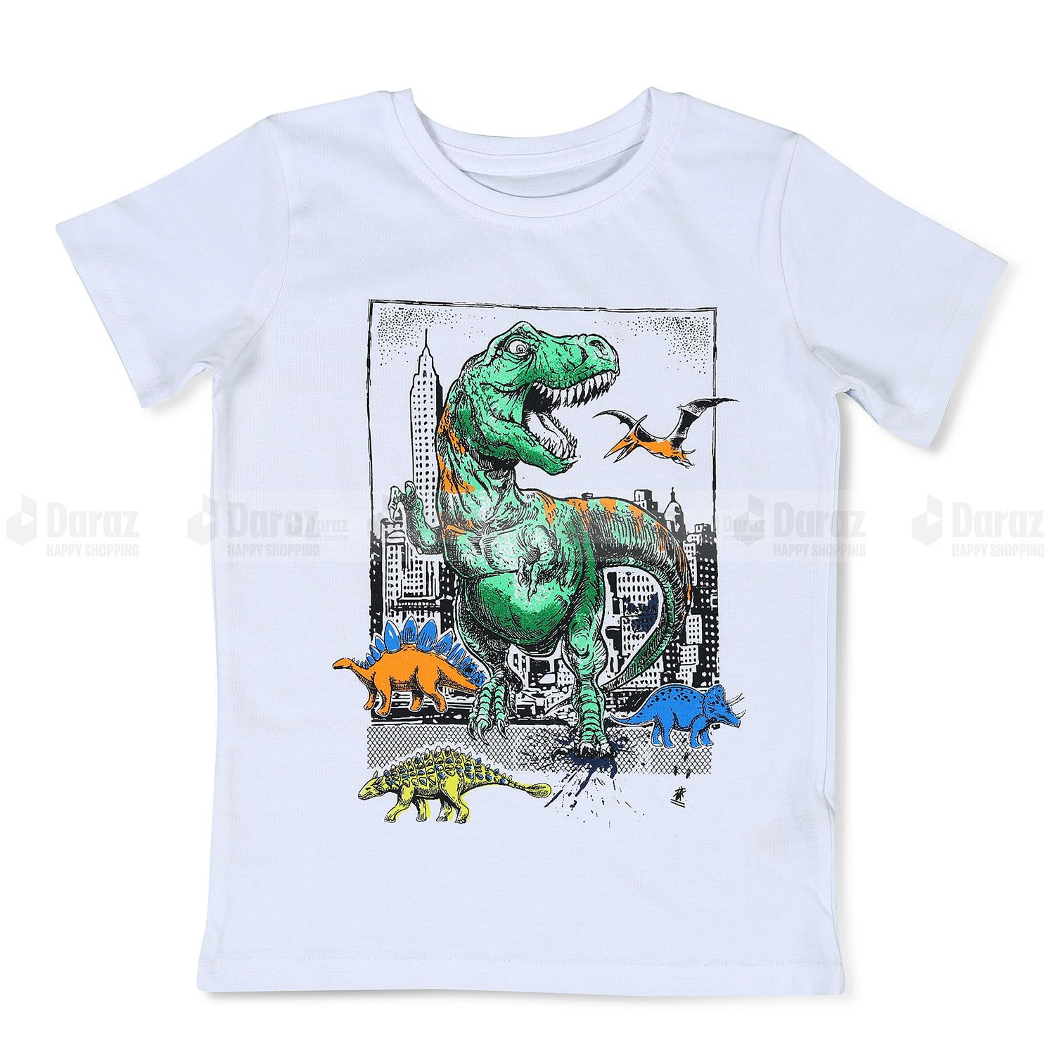 Stylish Printed Short Sleeve T-Shirt For Boys