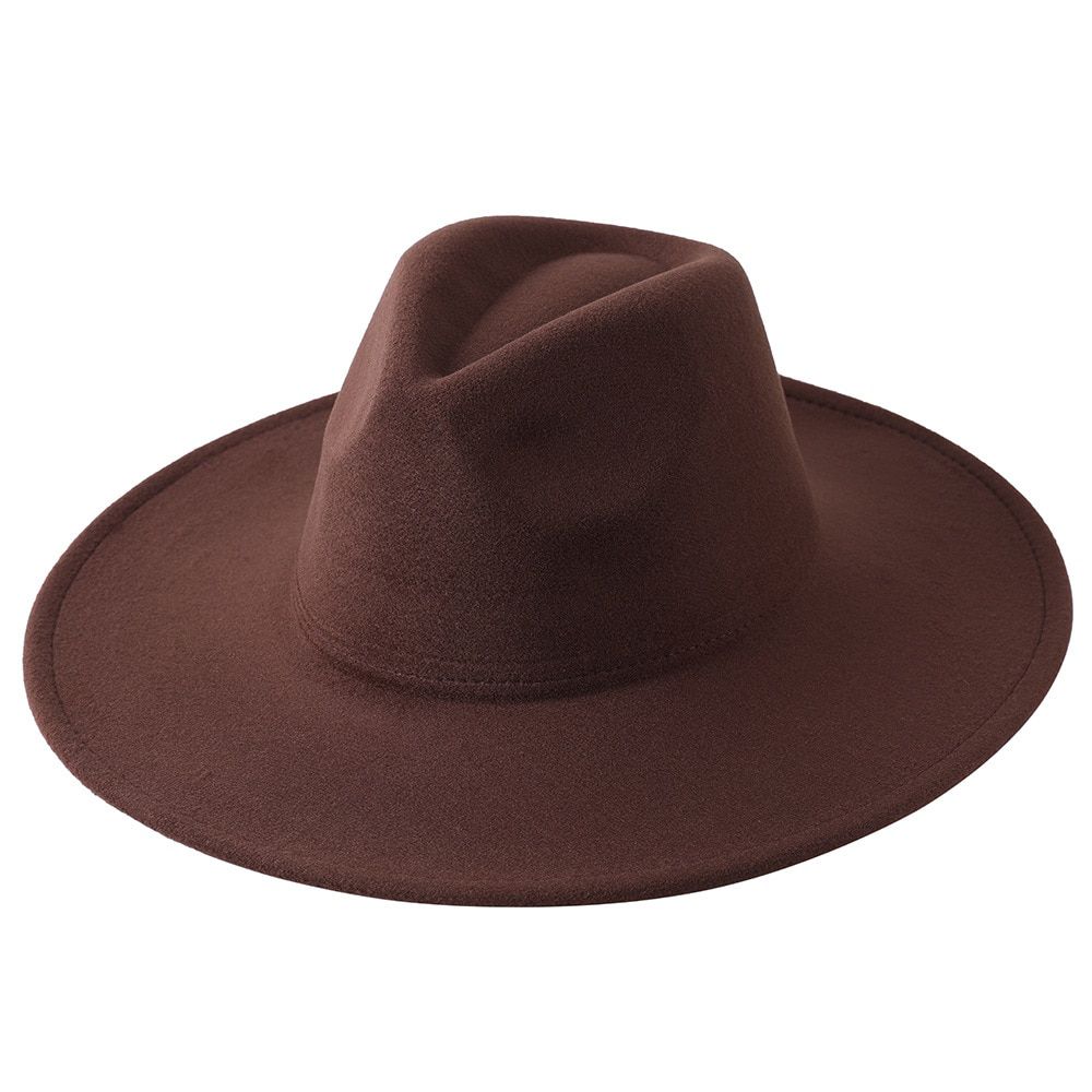 Wide brim 9.5cm woolen jazz hat ladies red bowknot fedora hat spring and summer new elegant retro Panama hat wedding hat