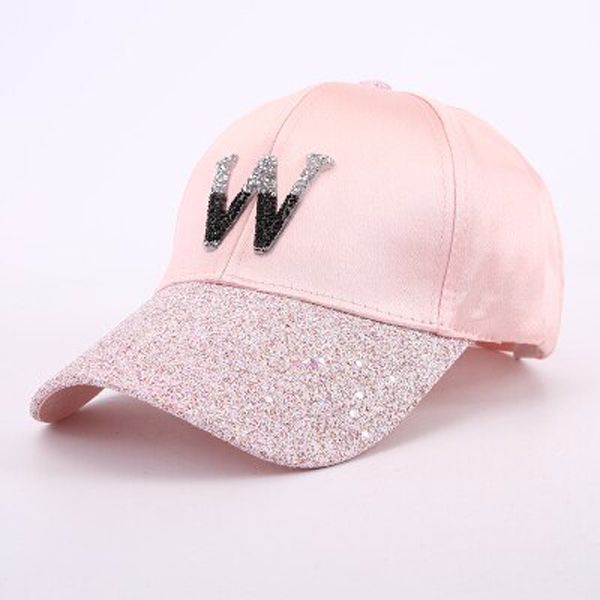Letter Rhinestone Sequins Baseball Caps 2019 Female Shine Snapback Hats Hip hop Hat Men Women's Cap