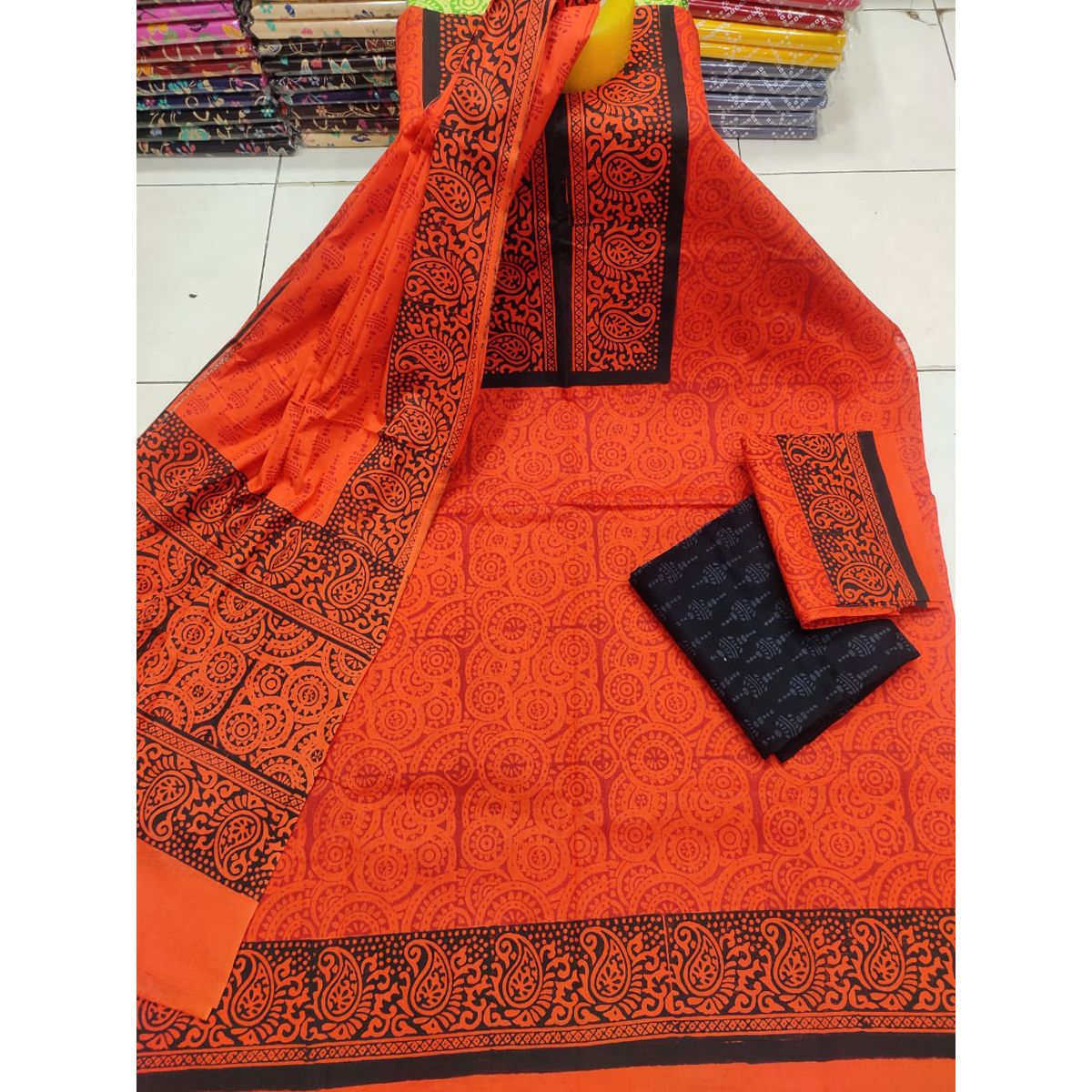 Cotton Unstitched Good FashionabIe Stylish and Comfortable Good printed Three piece for Women