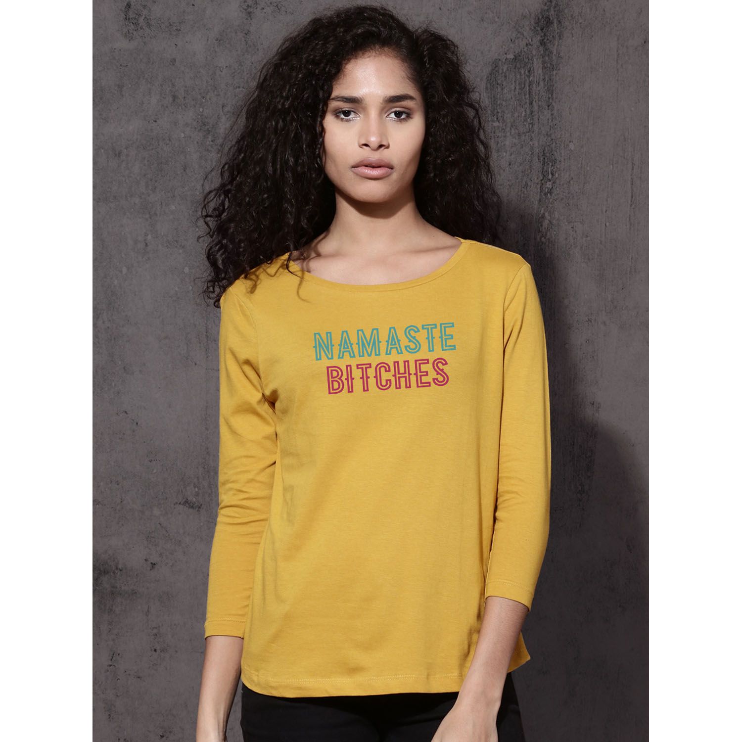 Cotton Ladies T-shirt 4 Quarter Sleeves