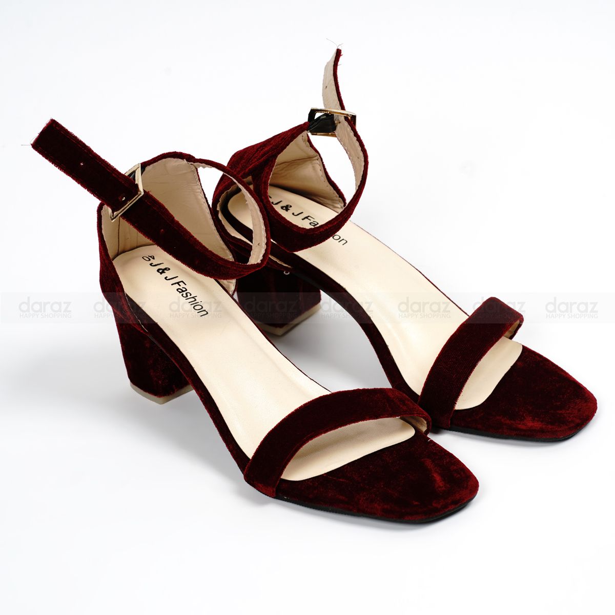 J&J Fashion Velvet Heel Shoes For Women
