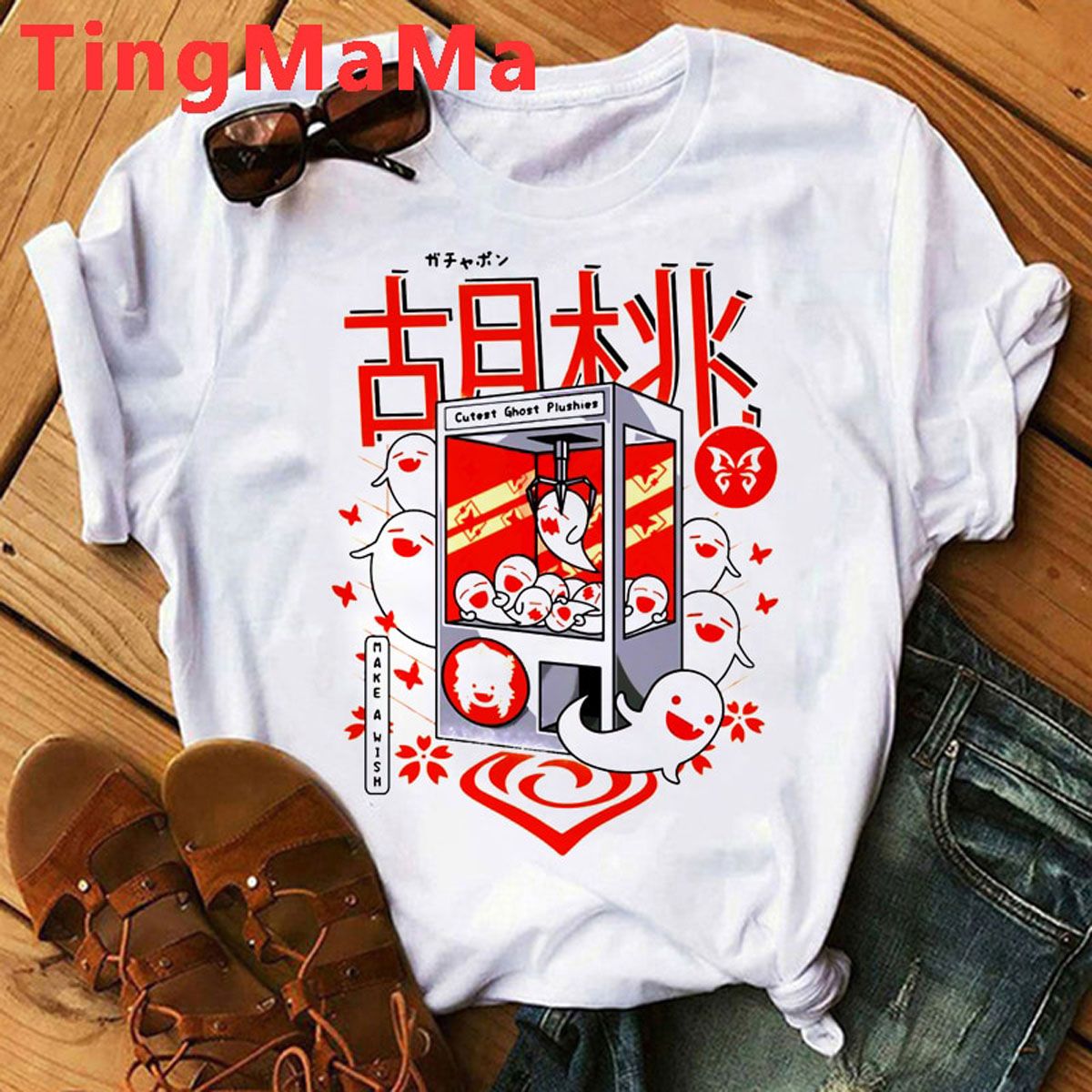 Cartoon Genshin Impact T Shirt Men Kawaii Hu Tao Graphic Tees Xiao Genshin T-shirt Uni  Hop Tops Harajuku Tshirt Male