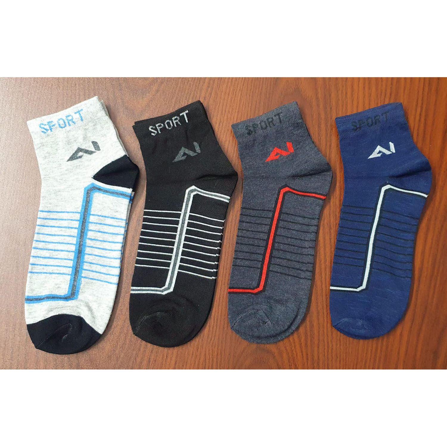 Men's classic 4 pair new pattern short socks