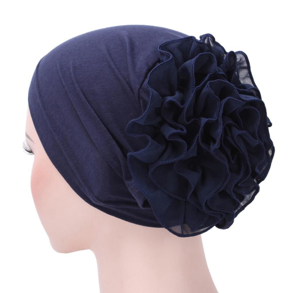 【ALLGOOD】Turban Arabic Head Scarf Flower Women Chemo Cap Cotton Bandana