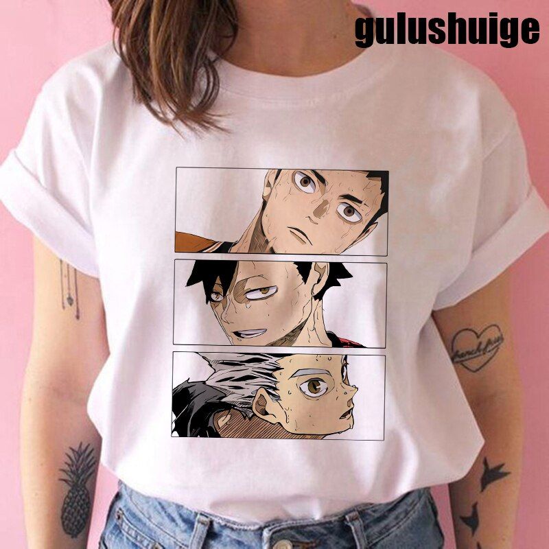 Oya Oya Oya Haikyuu T Shirt Men Kuroo Anime Shirt Fly High Graphic Tees Cool Karasuno Jnese Cartoon T-shirt Tops UniMale