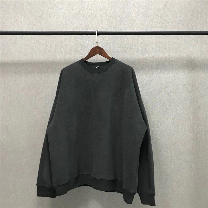 Heavy Fabric Solid Color Kanye West Season 6 Zip Hoodie Men Women 1:1 Best Quality Casual Loose Gray Sweatshirts