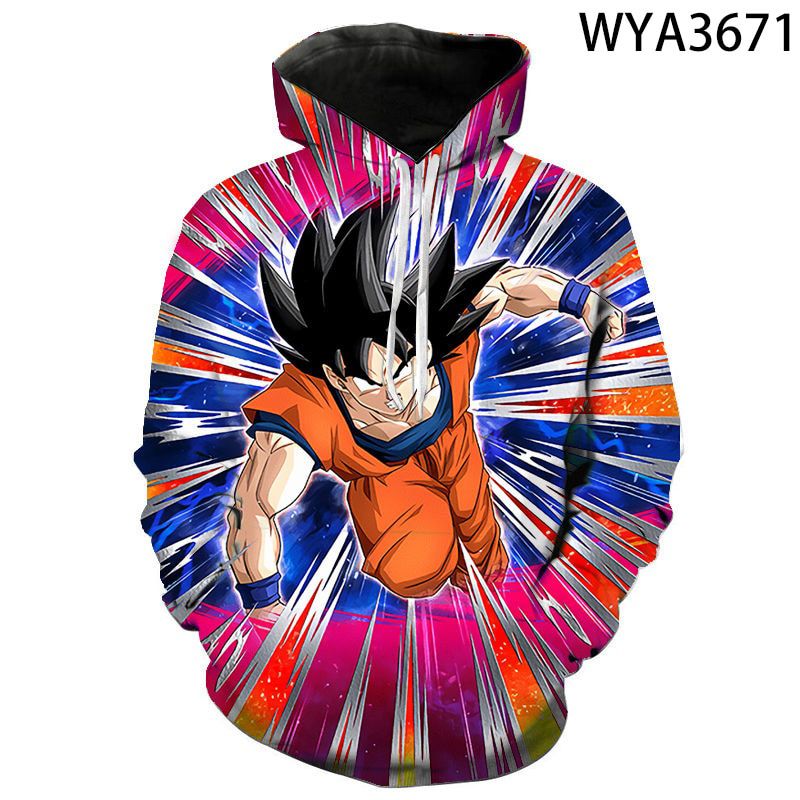 Men Women Children Fashion Hoodies Comics Goku 3D Printed Sweatshirts Pullover Long Sleeve Boy Girl Streetwear Coat