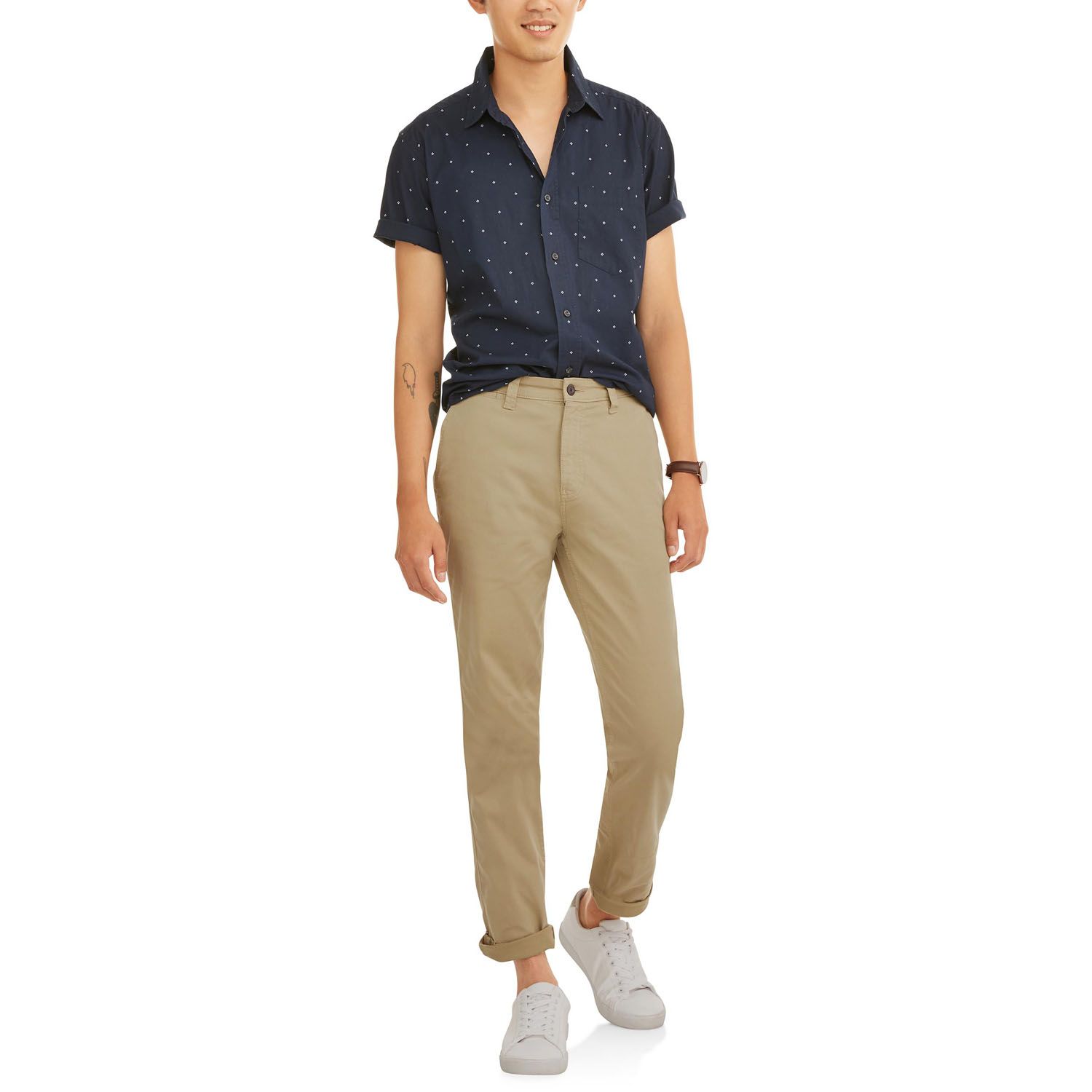 Slim-Fit Chino Gabardine Pants - Khaki