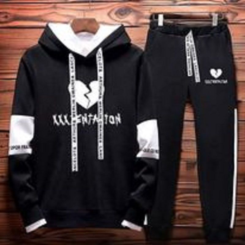 Black Stylish Hodie Set with pant For Man - Hoodie