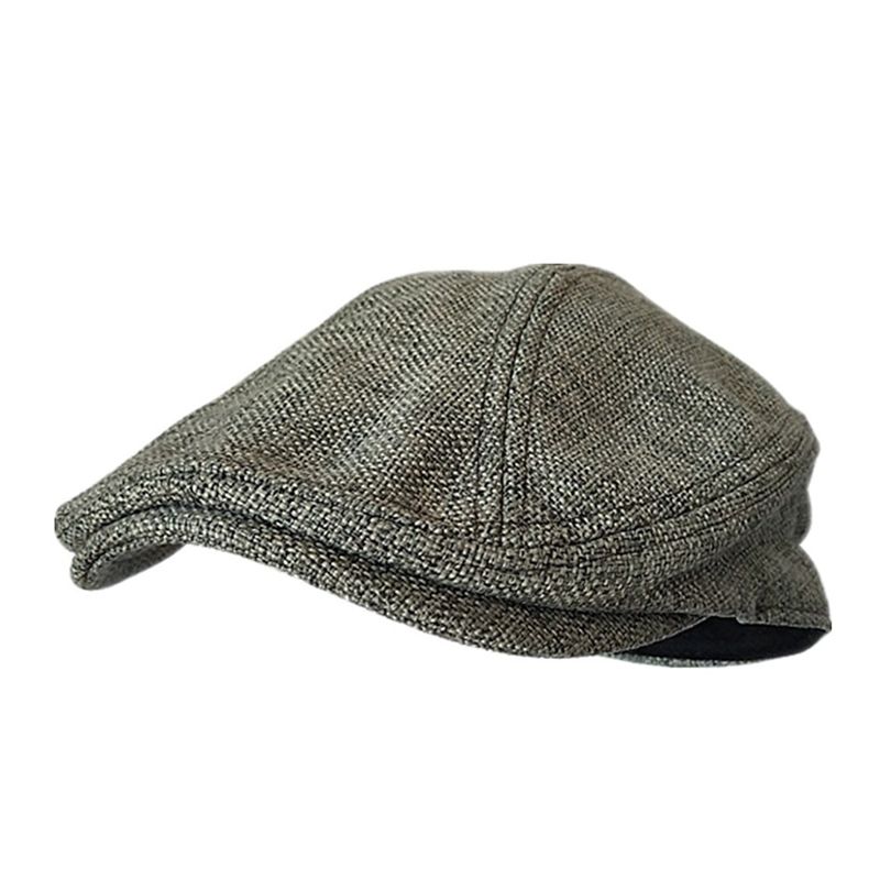 Berets Caps For Women Orange Cotton Linen Flat Caps Men Classic Solid Colorful Duckbill Summer Unisex Retro Hats