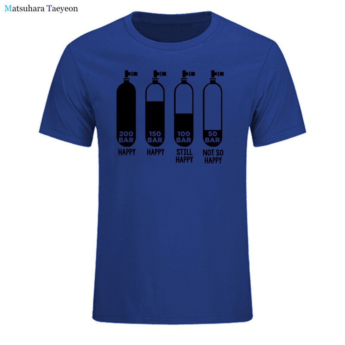 Diver 200 Funny T Shirts Men Summer Cotton Harajuku Short Sleeve Streetwear Tops Oversized Heartbeat Scuba Diving Men Tees