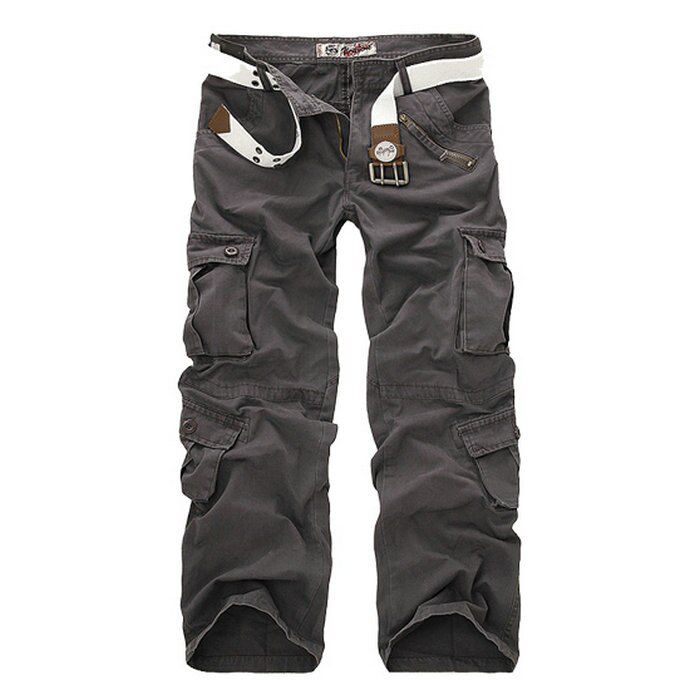 Dropsping Cotton Cargo Pants Men  Style  Workout Straight Men Trousers Casual  Man Pants
