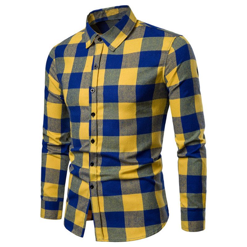 Multicolor Cotton Fashionable Check Slim fit Shirt For Men