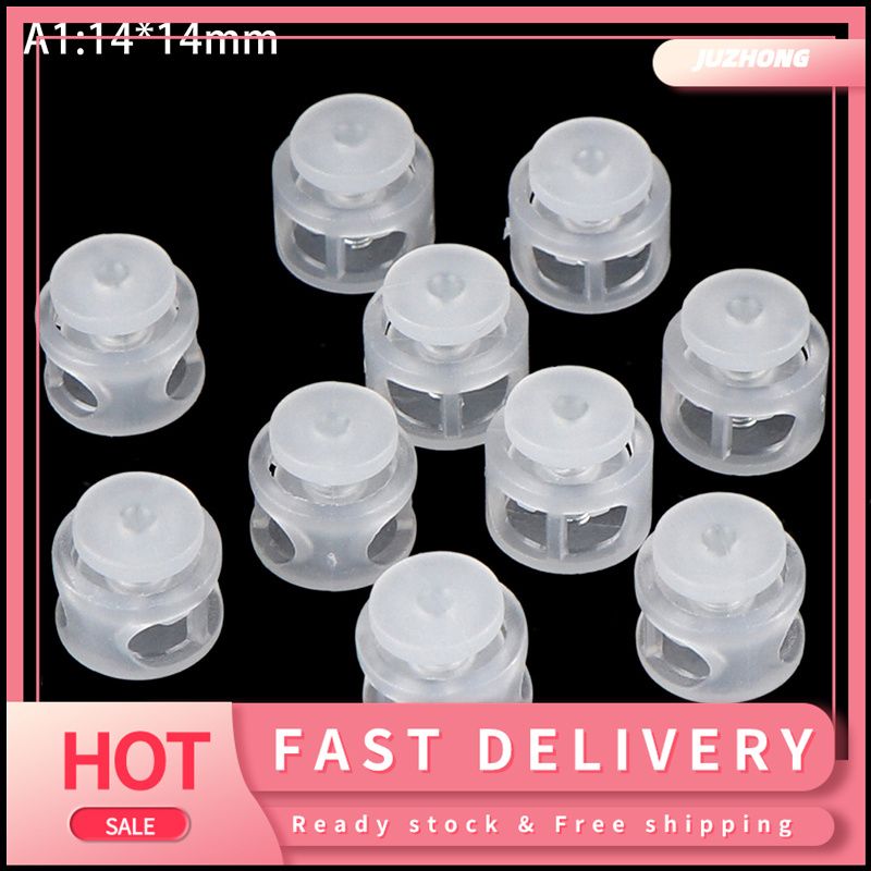 10pcs Cord Lock Plastic Stopper Cord Ends Buckle DIY Shoelace Bag Accessories