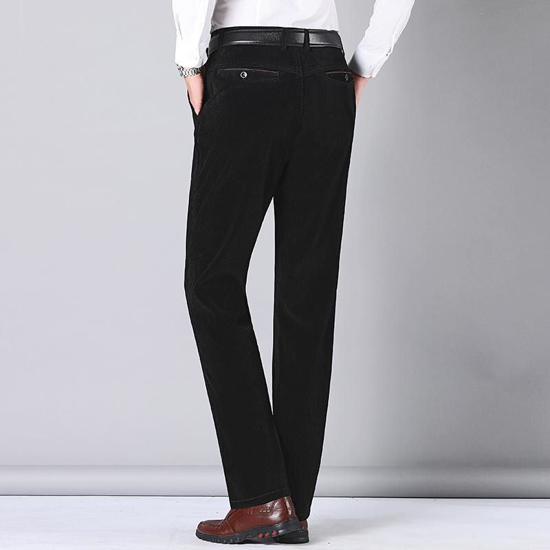 Fashion Top Quality Brand Casual Regular Corduroy Fit Long Mens Pants Fashions Straight Business Trousers Men Clothing